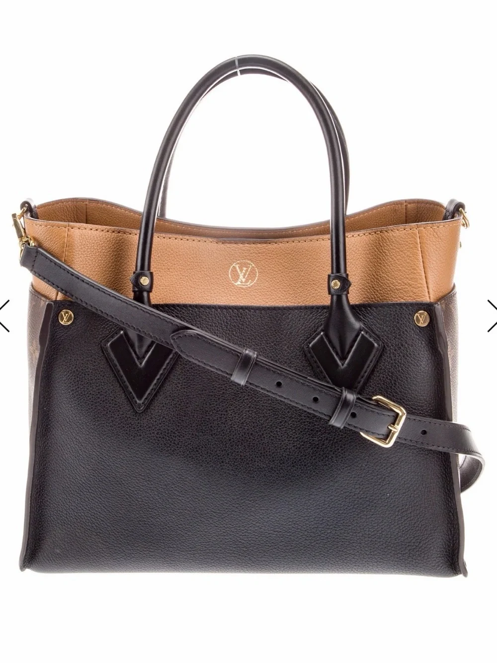 Louis Vuitton Black, Tan & Monogram On My Side MM